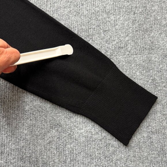 Kate Hill Black Knit Cardigan Floral Embroidered Romantic Vintage Boho Size XL - Picture 14 of 14